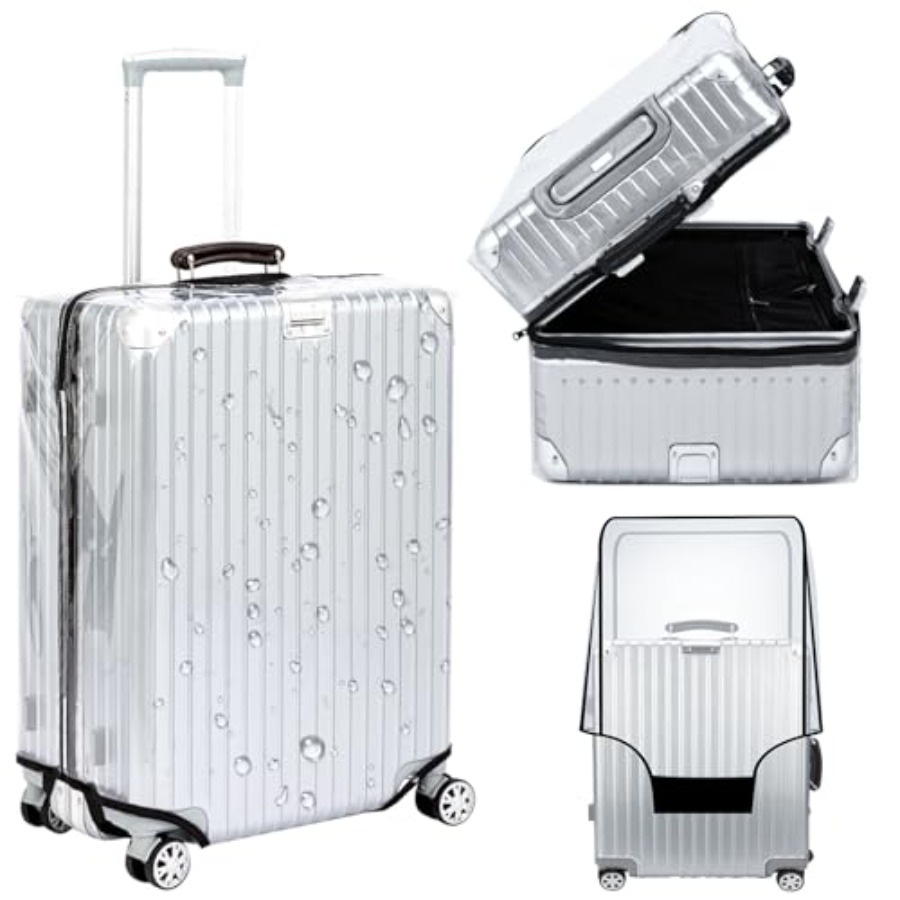 Luggage Protective Cover Transparent - غطاء حقيبة سفر شفاف من فيكي،