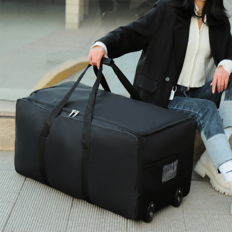 Foldable Rolling Luggage Bag - أكياس عربة سعة كبيرة مع عجلات