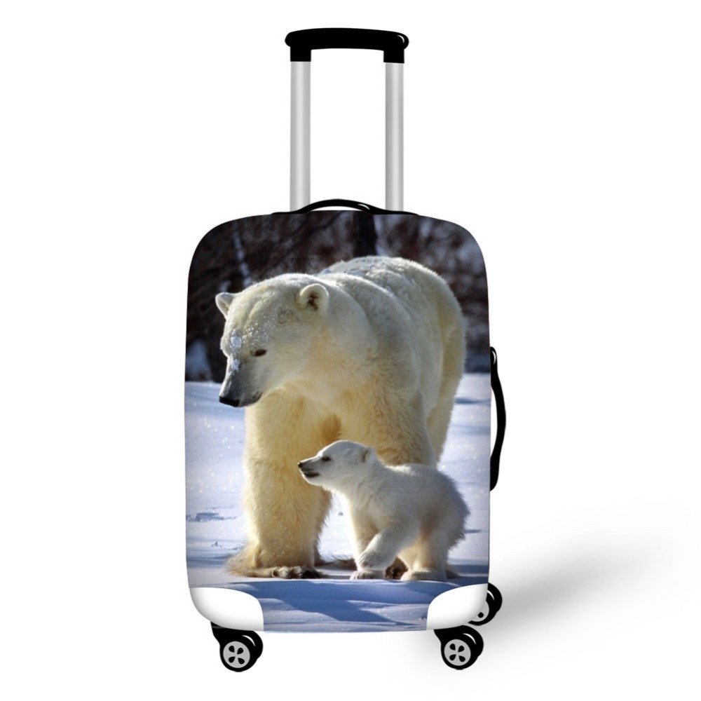 Waterproof Suitcase Cover Protector - الحيوان الدب القطبي الأمتعة حامي غطاء