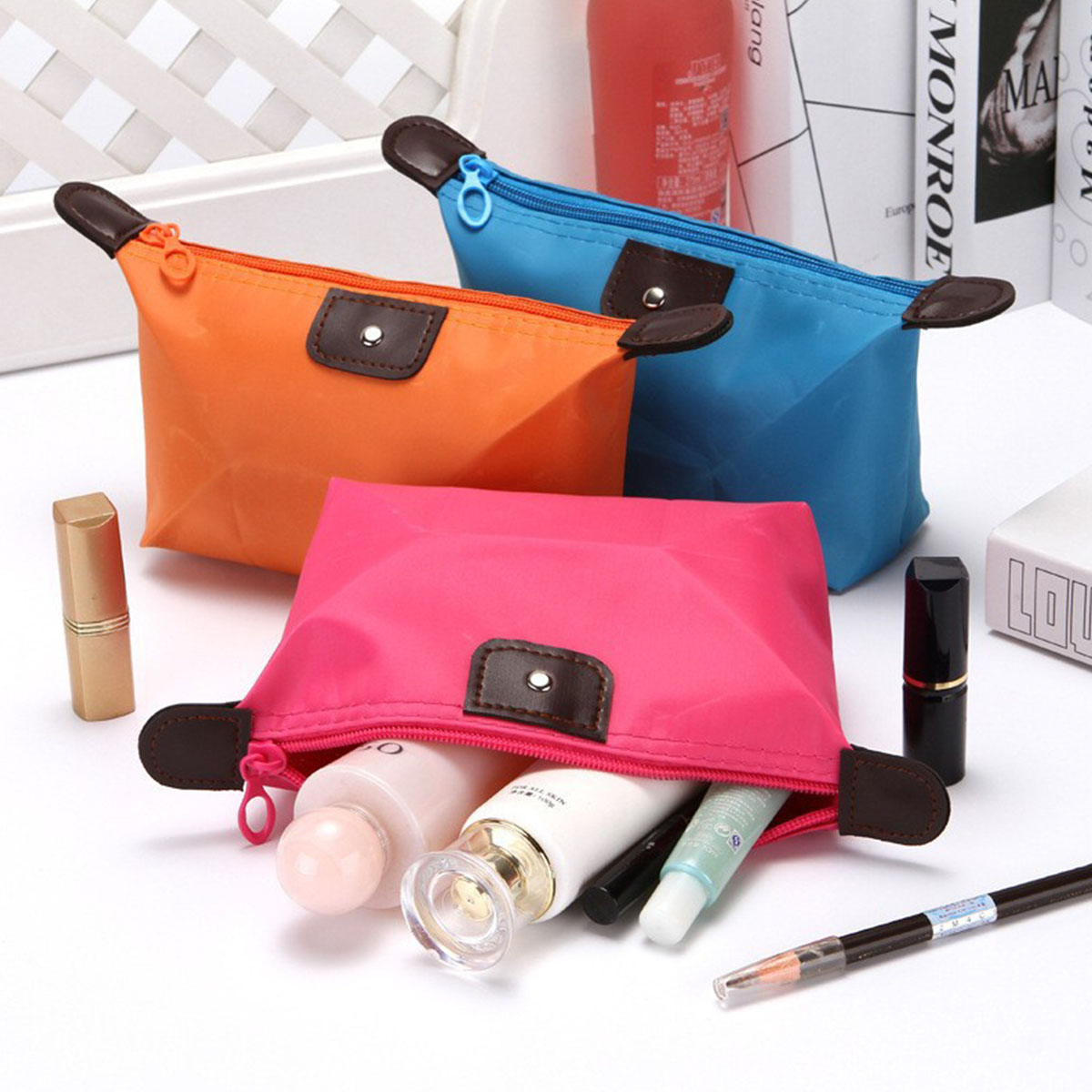 Cosmetic Bags - حقيبة تخزين مستحضرات التجميل للسفر قابلة