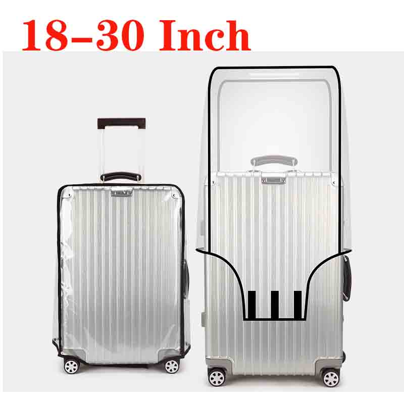 Luggage Protective Cover Transparent - 18-30 بوصة حقيبة غطاء بولي كلوريد