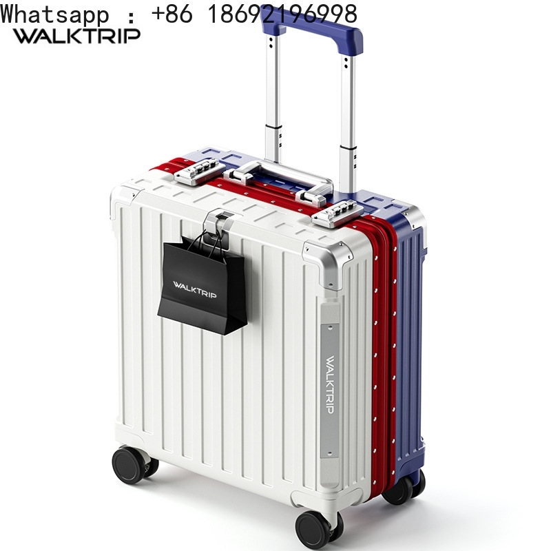 Aluminum Frame Carry On Luggage - حقيبة سفر بعجلات مقاس 18 بوصة،
