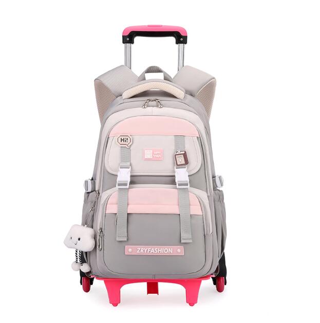 Foldable Rolling Luggage Bag - حقيبة ظهر بعجلات للسفر للفتيات، حقائب