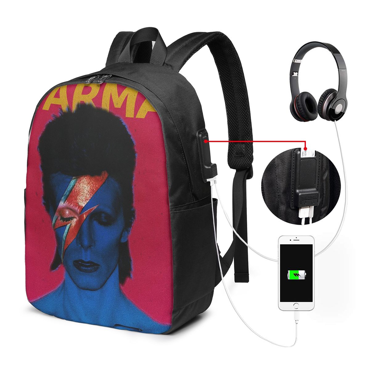 Backpacks - حقيبة ظهر ديفيدز بوويد للسفر، حقيبة