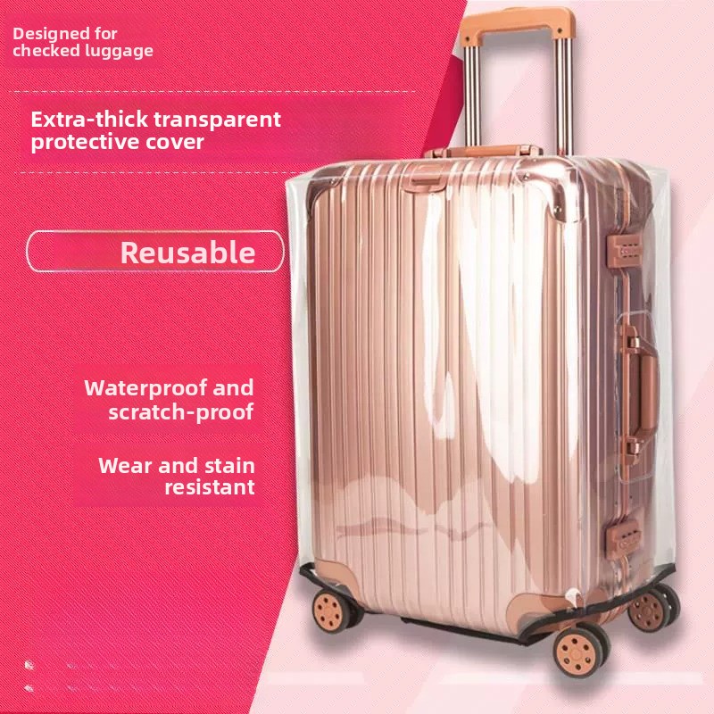 Luggage Protective Cover Transparent - غطاء حماية سميك للأمتعة شفاف ومقاوم