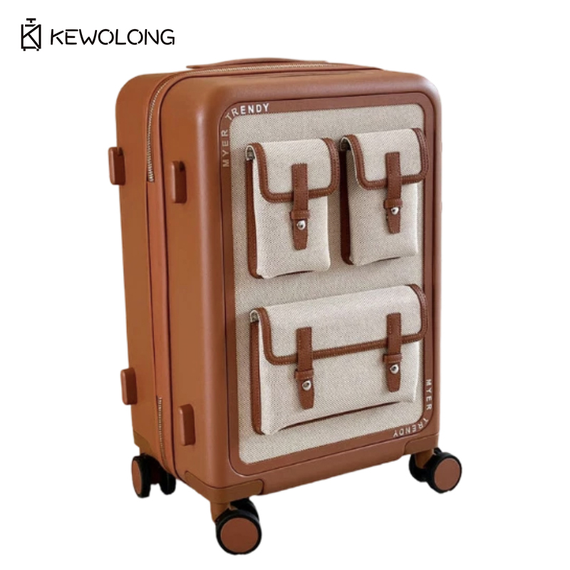 Spinner Wheel Rolling Suitcase 20 Inch - حقيبة سفر قماشية عتيقة الطراز مقاس