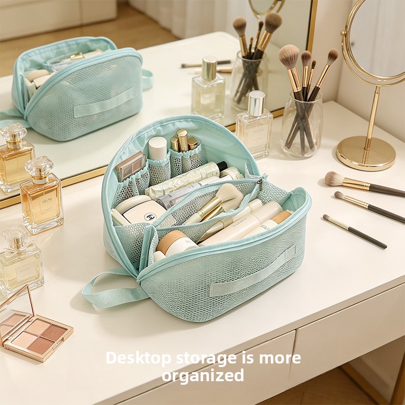 Cosmetic Bags - حقيبة مستحضرات تجميل شبكية جديدة كبيرة