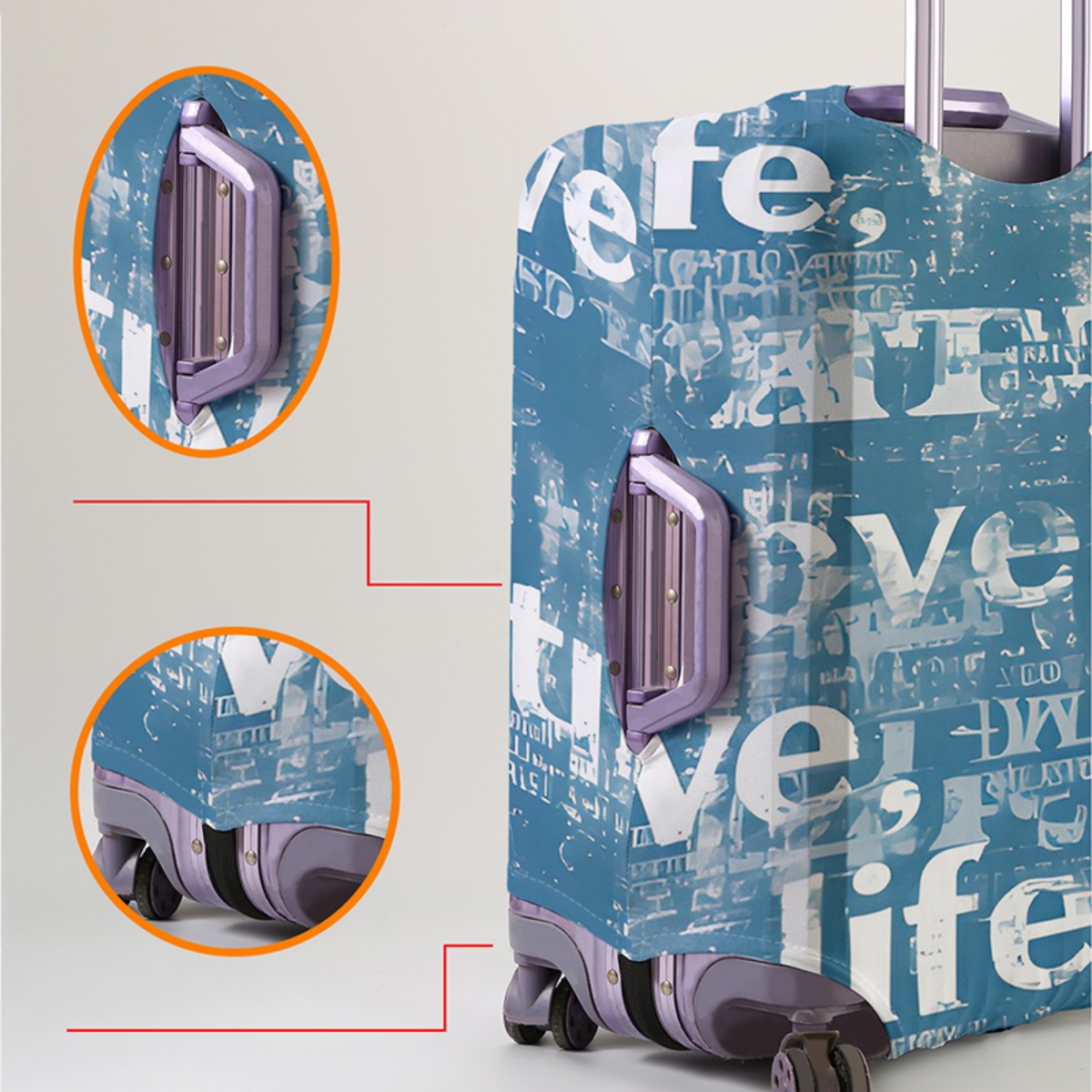 غطاء حقيبة السفر مرن مقاوم للم - مراجعة Waterproof Suitcase Cover Protector وسعره