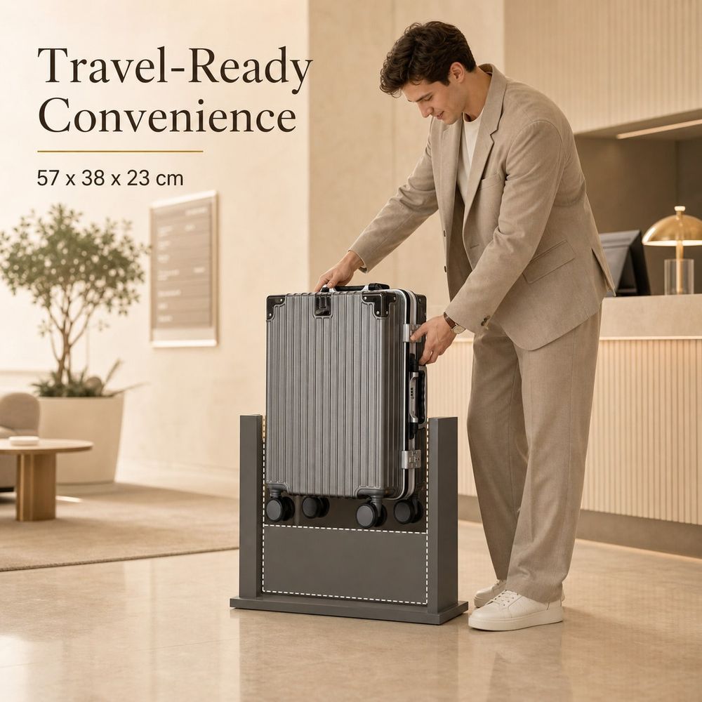 حقيبة سفر معتمدة من شركات الطي - مراجعة Aluminum Frame Carry On Luggage وسعره