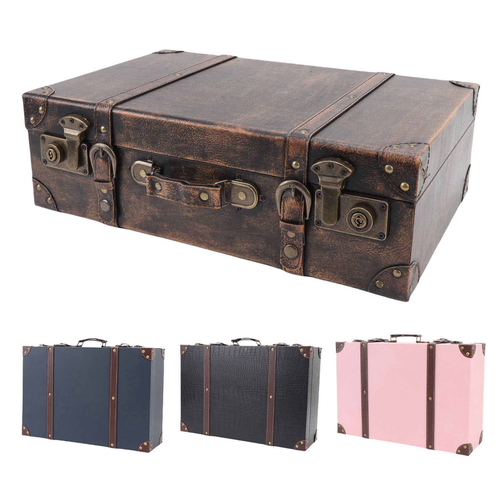 صندوق حقيبة سفر عتيق الطراز، د - مراجعة Retro Vintage Trunk Suitcase وسعره