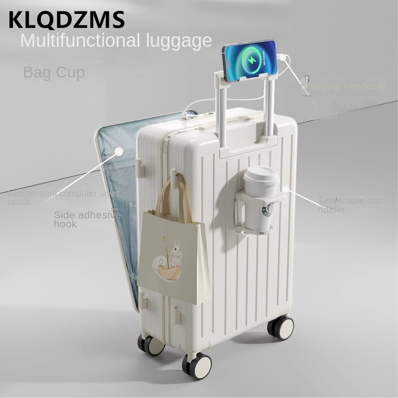 حقيبة سفر عالية الجودة من KLQD - مراجعة Front Opening Laptop Luggage 24 Inch وسعره