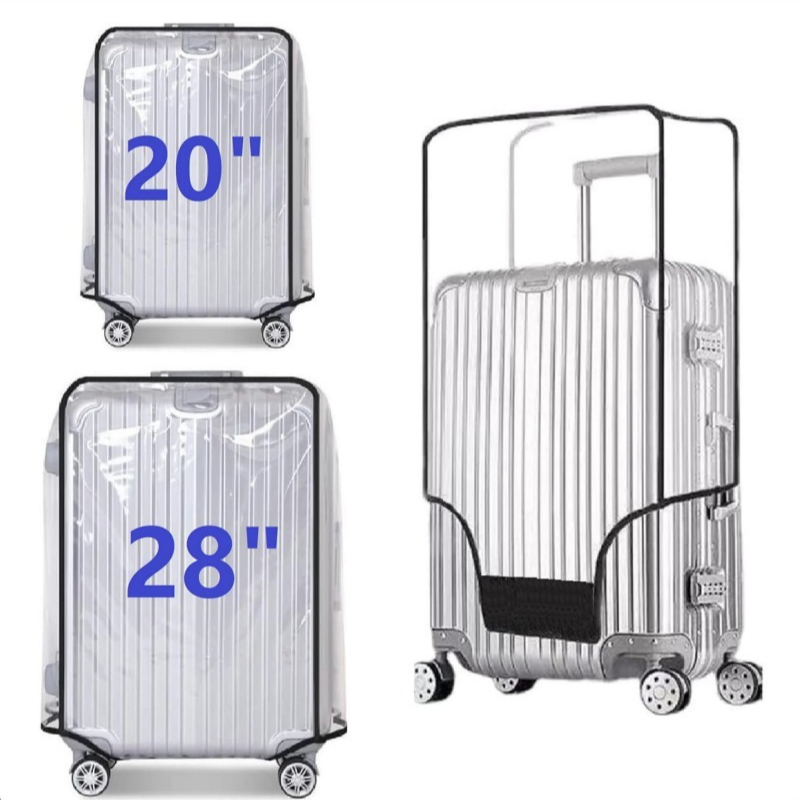 مقاوم للماء حقيبة بعجلات غطاء  - مراجعة Luggage Protective Cover Transparent وسعره