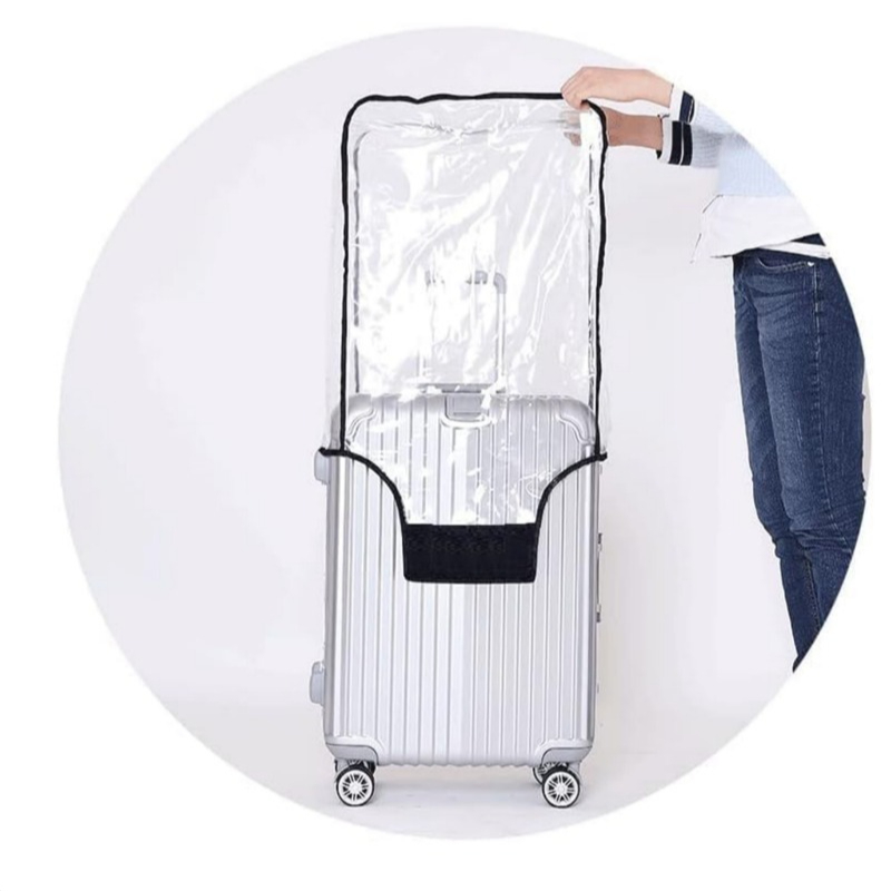 مقاوم للماء حقيبة بعجلات غطاء  - مراجعة Luggage Protective Cover Transparent وسعره