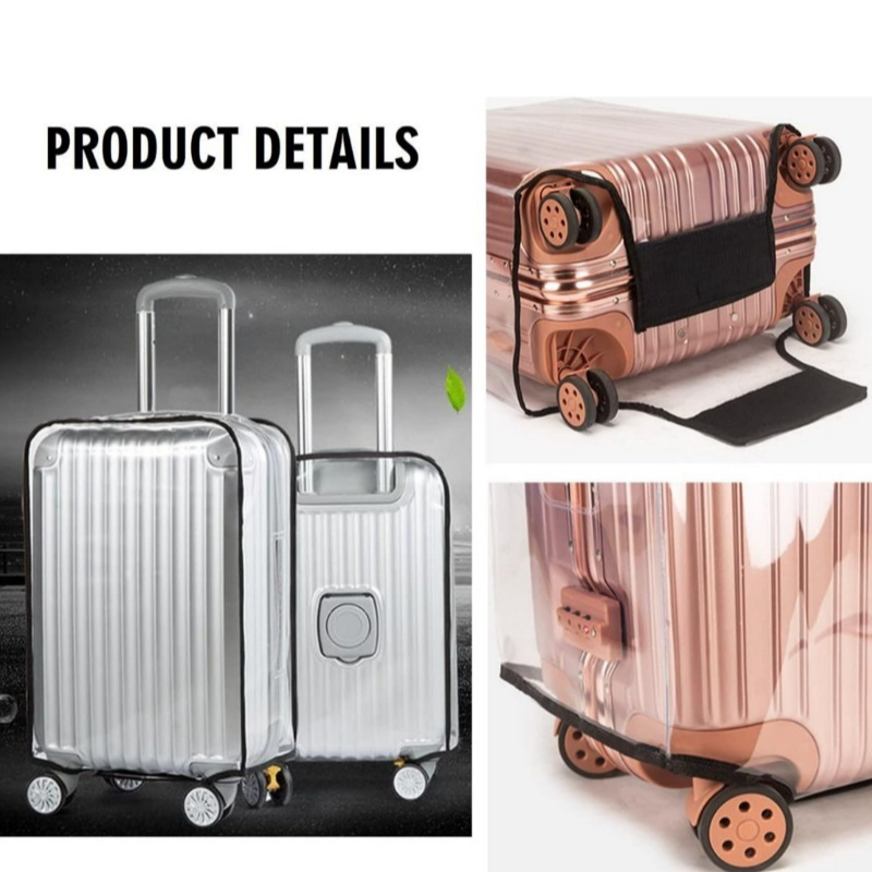 مقاوم للماء حقيبة بعجلات غطاء  - مراجعة Luggage Protective Cover Transparent وسعره