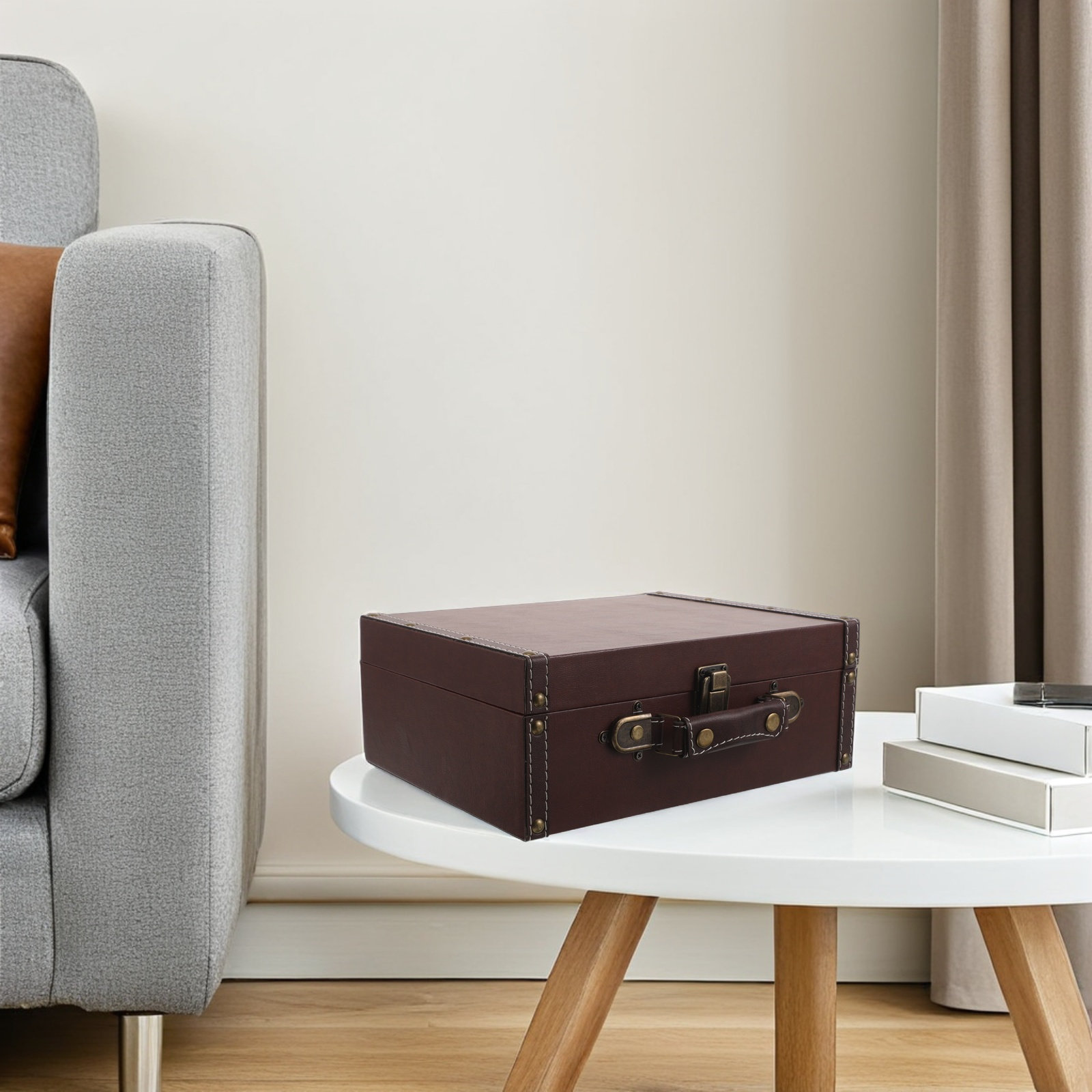 حقيبة سفر عتيقة، صندوق خشبي ري - مراجعة Retro Vintage Trunk Suitcase وسعره