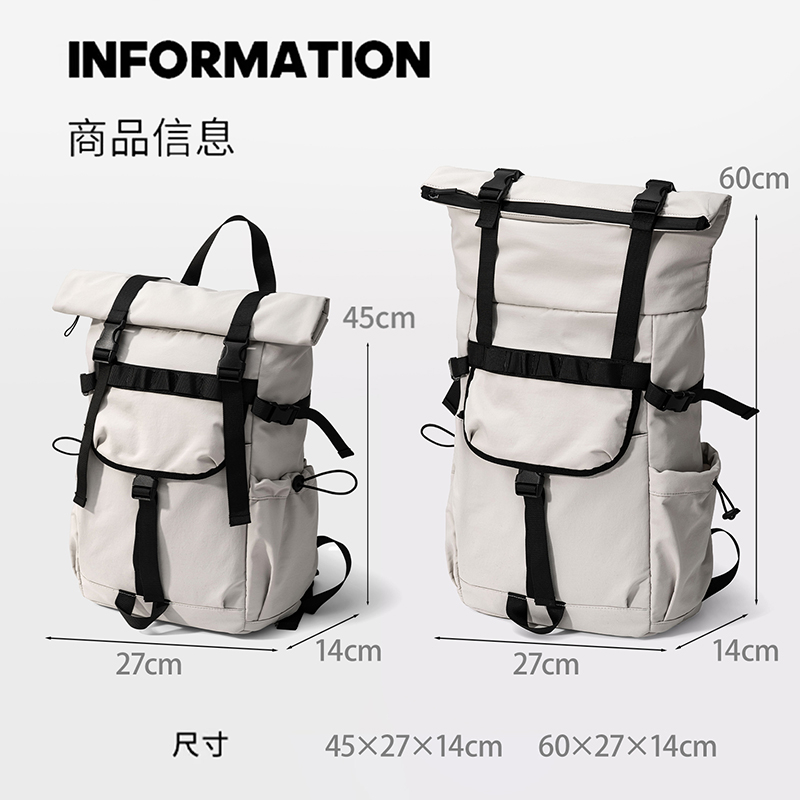 حقيبة ظهر جديدة للرجال قابلة ل - مراجعة Foldable Rolling Luggage Bag وسعره