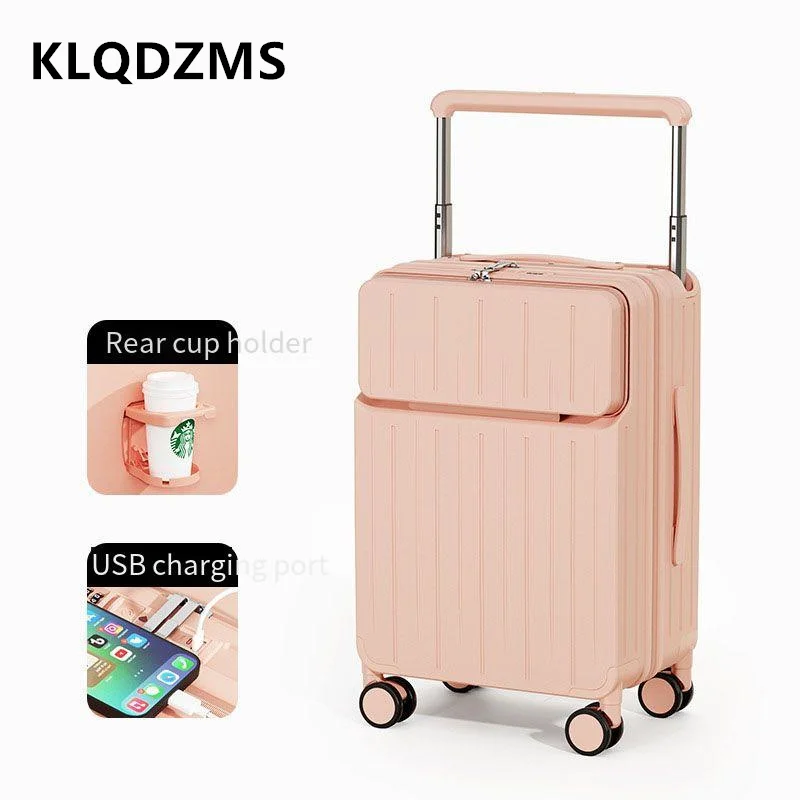 حقيبة سفر KLQDZMS بفتحة أمامية - مراجعة Front Opening Laptop Luggage 24 Inch وسعره