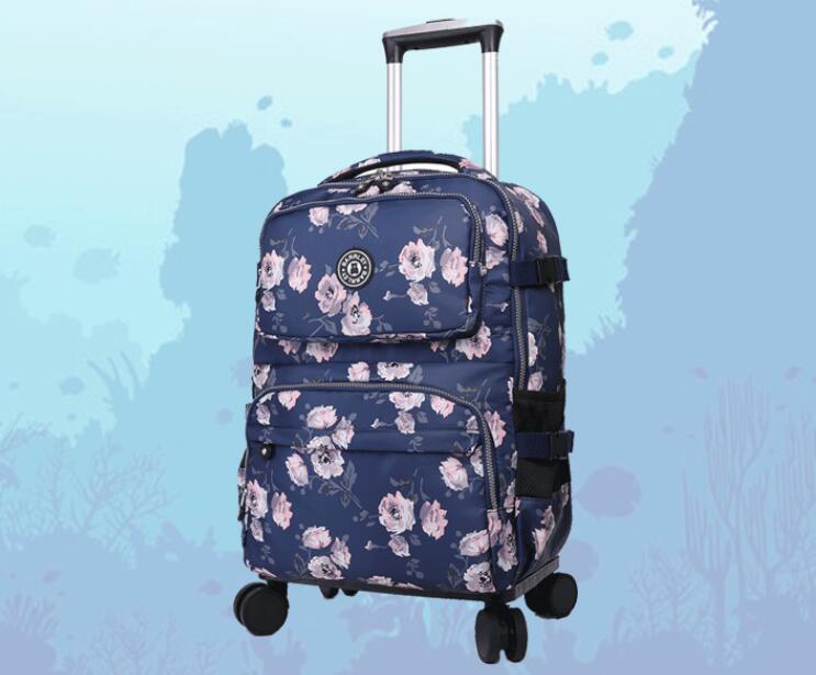 حقيبة سفر نسائية بعجلات ، حقيب - مراجعة Foldable Rolling Luggage Bag وسعره