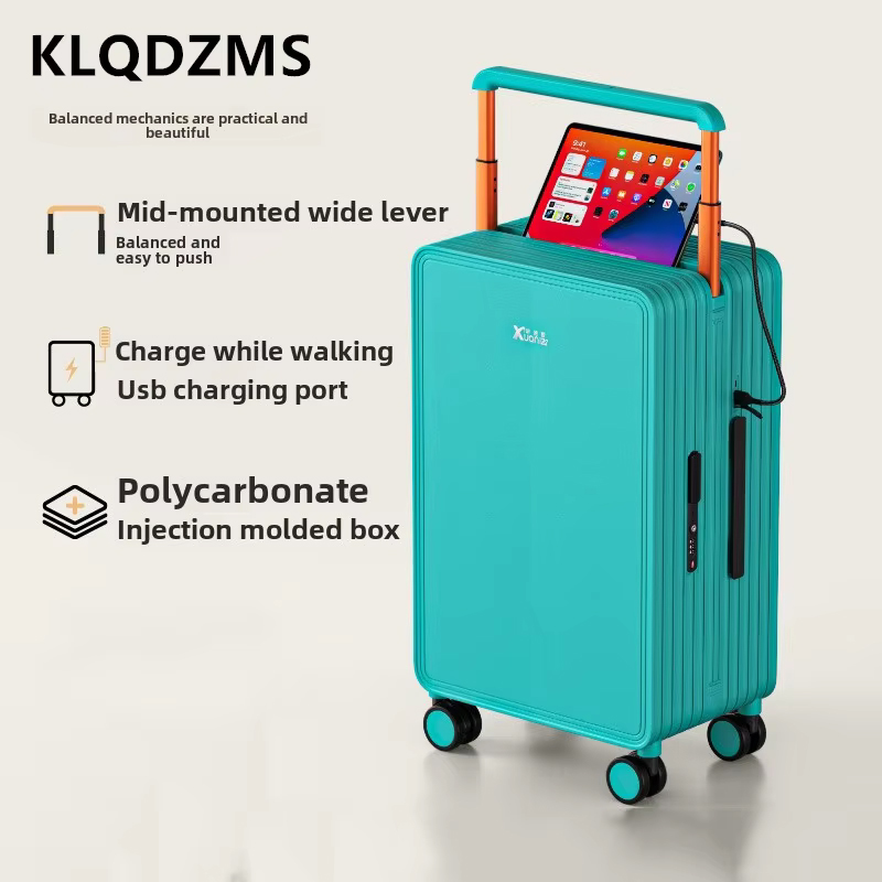 KLQDZMS الأمتعة ABS + PC الصعو - مراجعة Spinner Wheel Rolling Suitcase 20 Inch وسعره