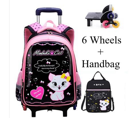 مجموعة حقائب ظهر مدرسية متدحرج - مراجعة Foldable Rolling Luggage Bag وسعره