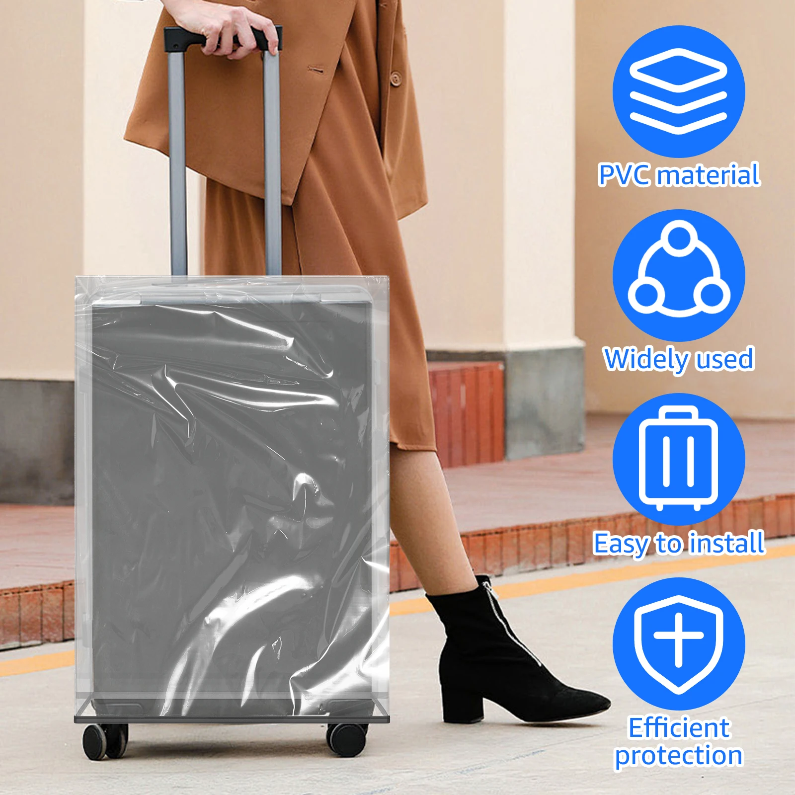 3 قطع غطاء حماية شفاف للأمتعة  - مراجعة Luggage Protective Cover Transparent وسعره