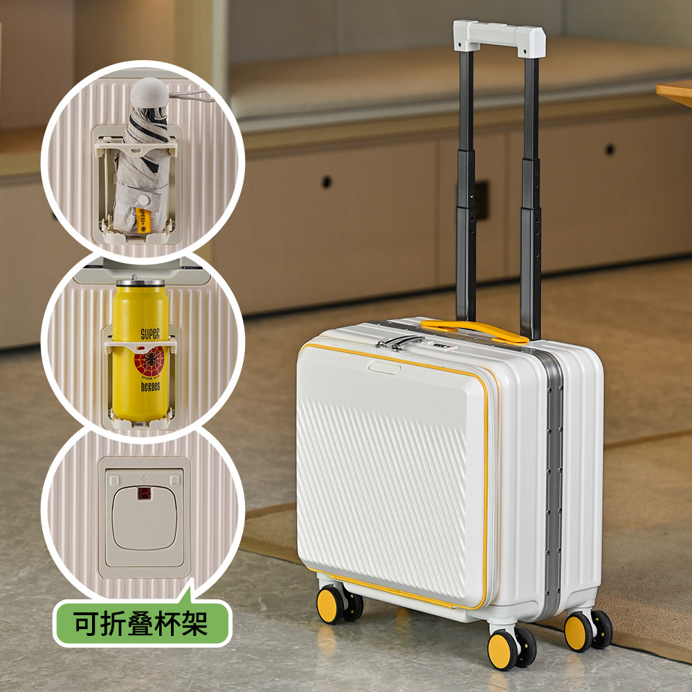 حقيبة سفر بفتحة أمامية 18 بوصة - مراجعة Aluminum Frame Carry On Luggage وسعره