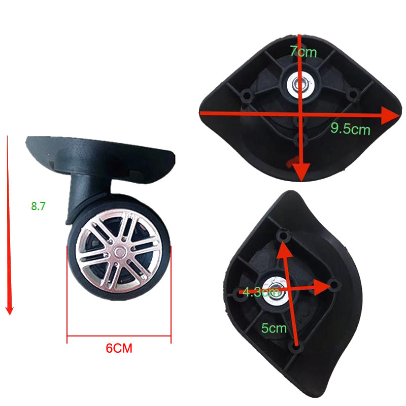 4 قطعة عجلات العالمي الصامت اس - مراجعة Silent Replacement Luggage Wheels وسعره