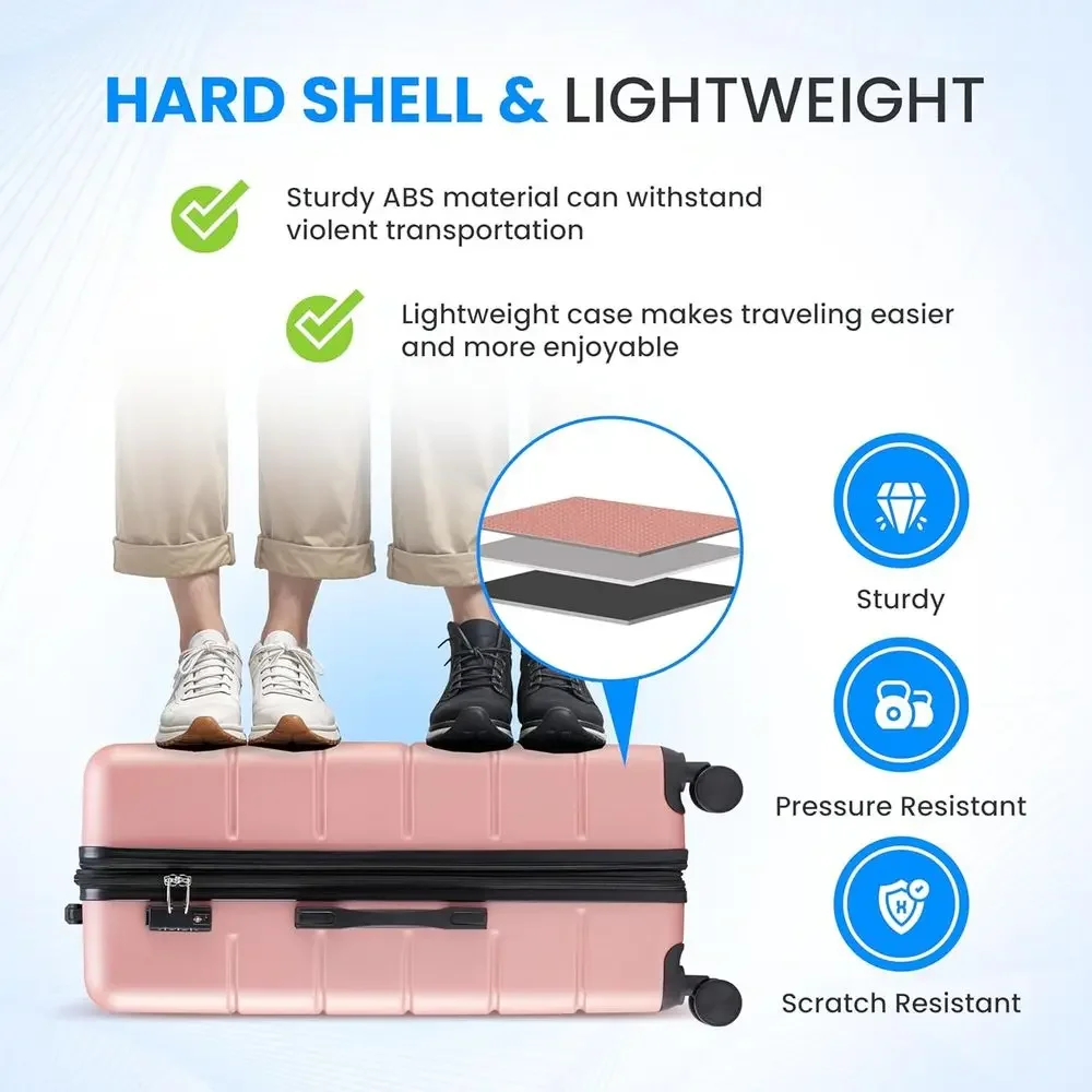 مجموعة حقائب سفر كبيرة من 3 قط - مراجعة Expandable Hard Shell Luggage Set وسعره