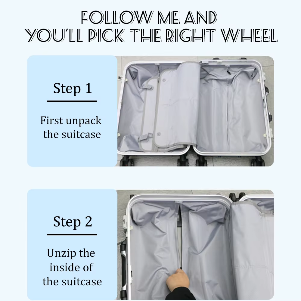 عجلات بديلة لحقيبة سامسونايت 8 - مراجعة Silent Replacement Luggage Wheels وسعره