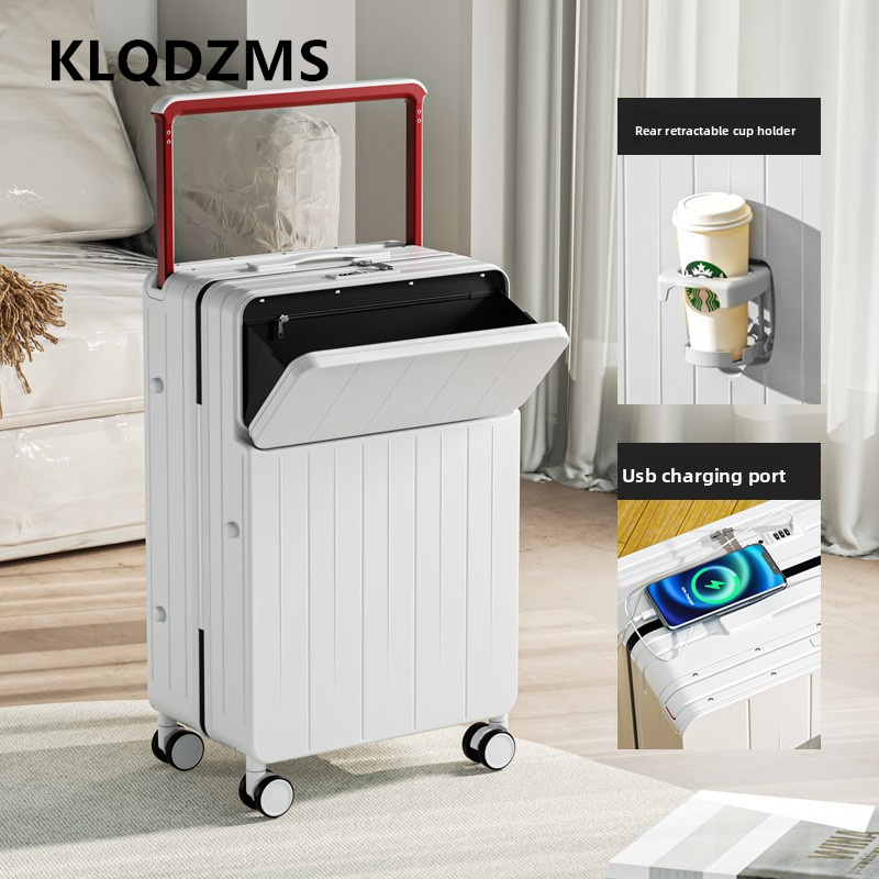 KLQDZMS حقيبة متعددة الوظائف ا - مراجعة Front Opening Laptop Luggage 24 Inch وسعره