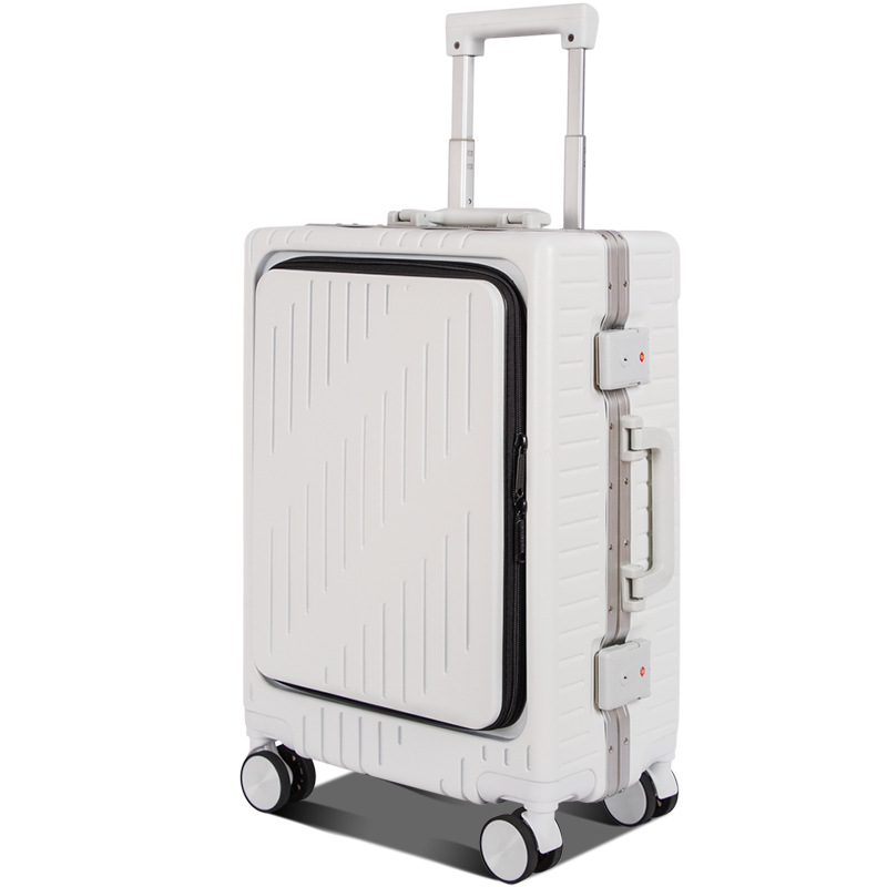 حقيبة سفر للأعمال بفتحة أمامية - مراجعة Aluminum Frame Carry On Luggage وسعره