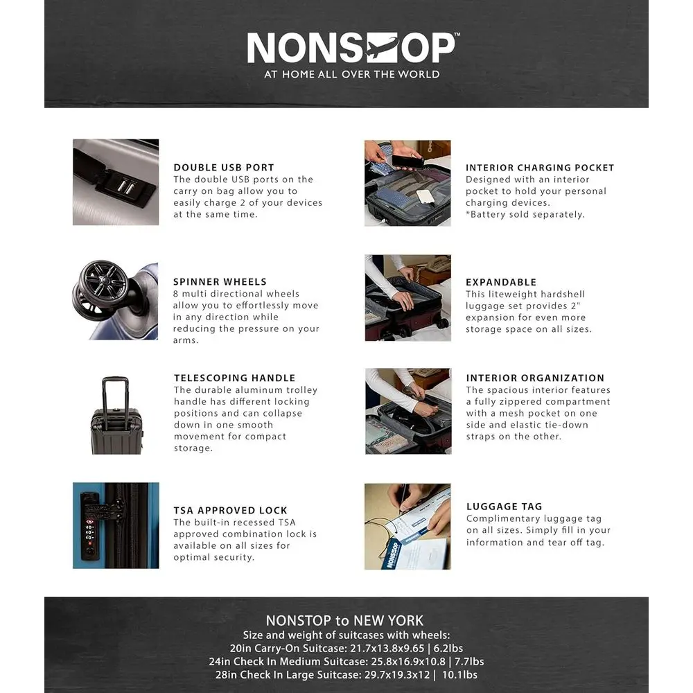 مجموعة حقائب سفر قابلة للتوسيع - مراجعة Expandable Hard Shell Luggage Set وسعره