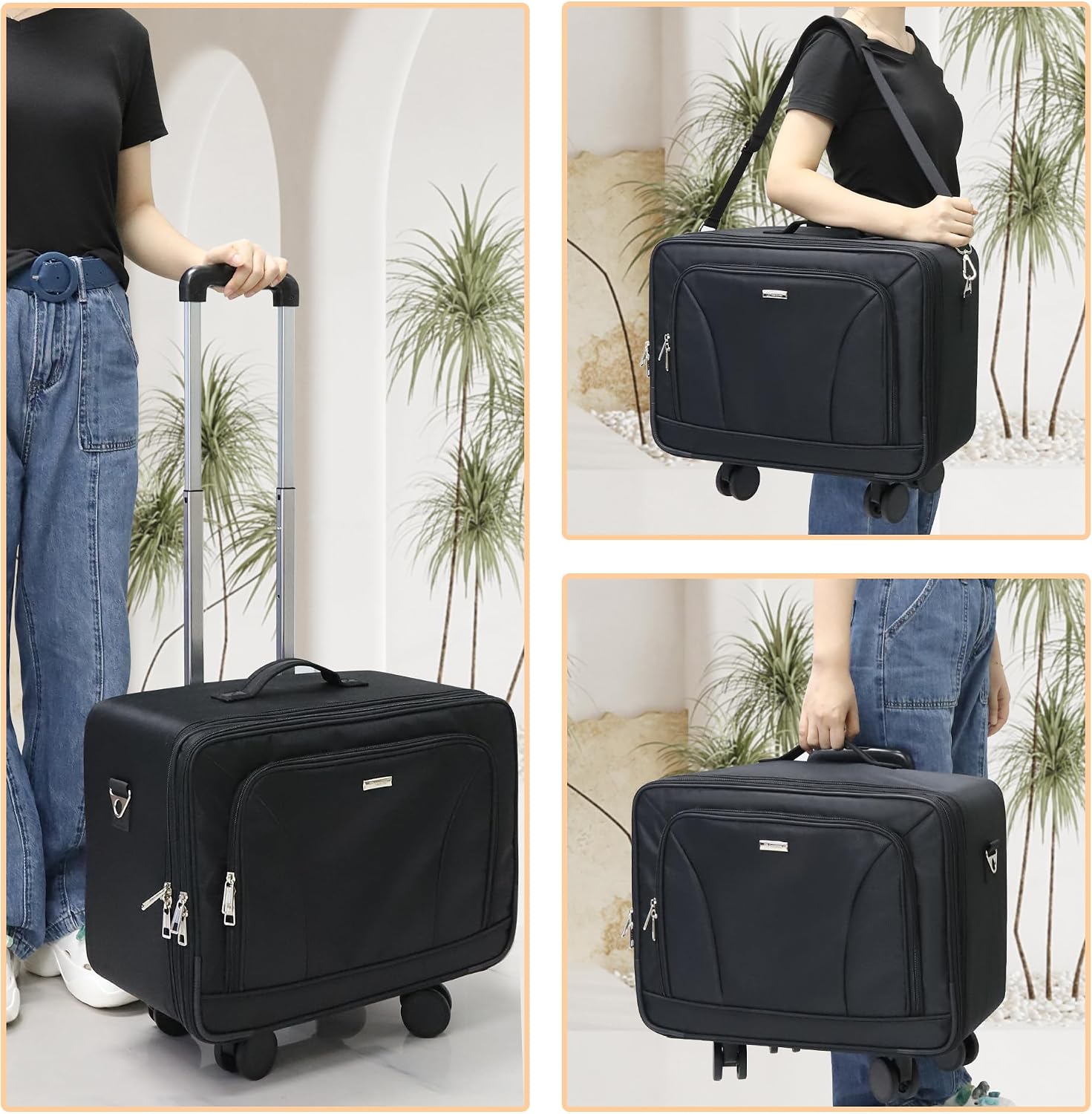 حقيبة مكياج كبيرة الحجم بعجلات - مراجعة Travel Bags وسعره