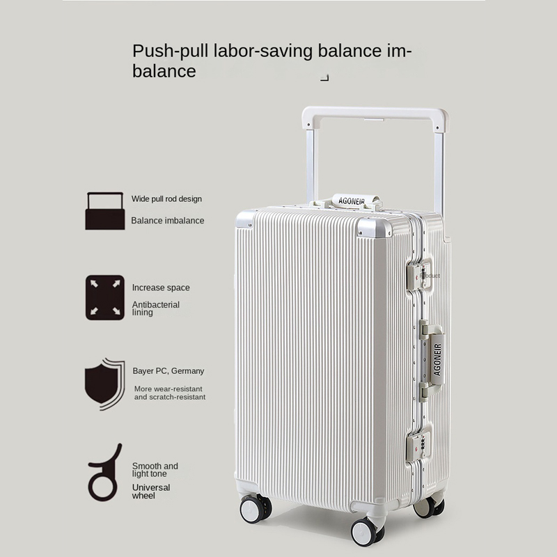 حقيبة سفر بعجلات مقاس 20/22/24 - مراجعة Aluminum Frame Carry On Luggage وسعره