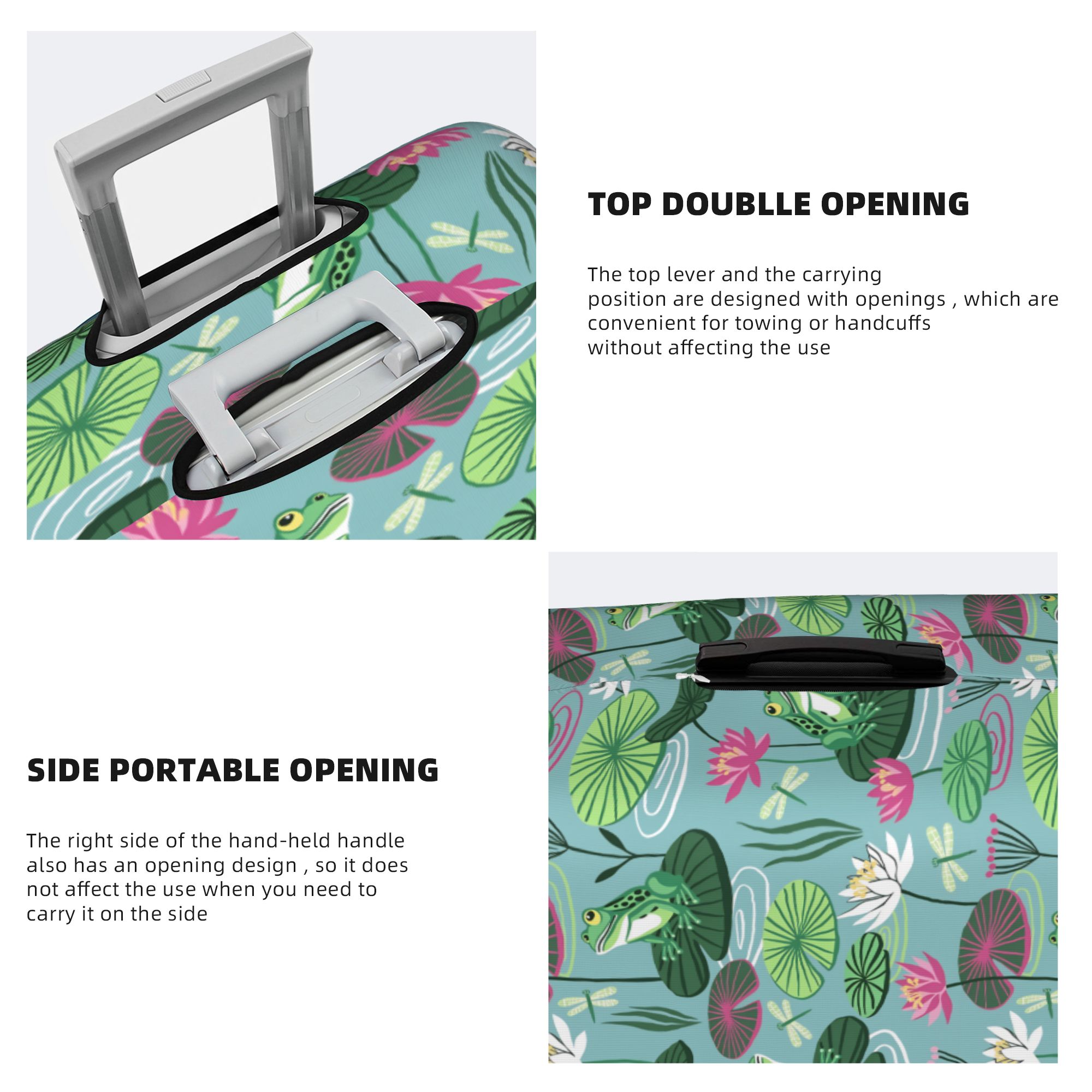 غطاء حقيبة السفر على شكل ضفادع - مراجعة Waterproof Suitcase Cover Protector وسعره