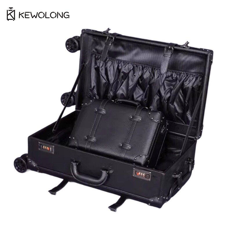 مجموعة حقائب كلاسيكية 20 24 -  - مراجعة Retro Vintage Trunk Suitcase وسعره