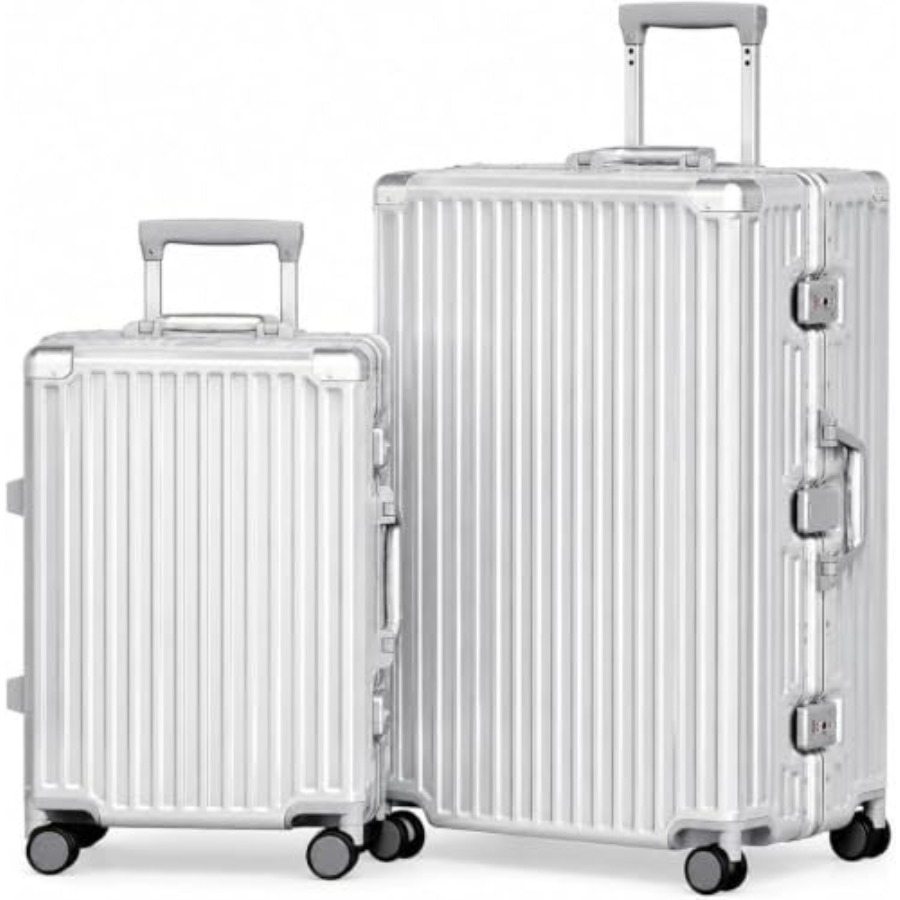 مجموعات حقائب سفر 2 قطعة بإطار - مراجعة Aluminum Frame Carry On Luggage وسعره