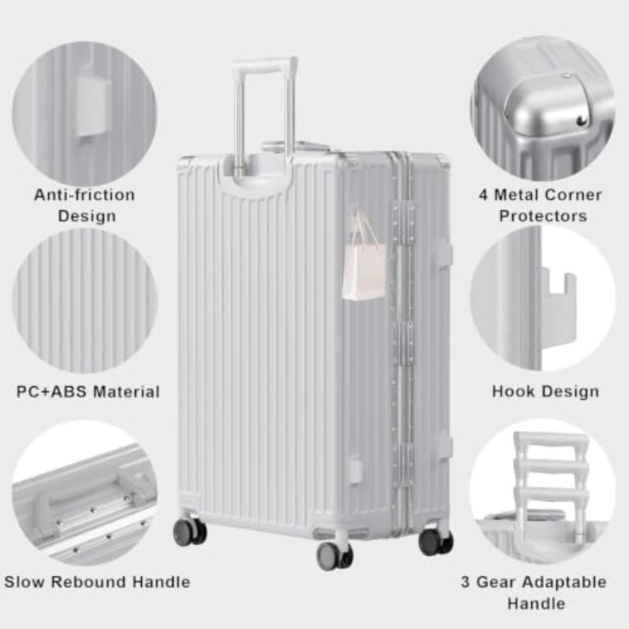 مجموعات حقائب سفر 2 قطعة بإطار - مراجعة Aluminum Frame Carry On Luggage وسعره