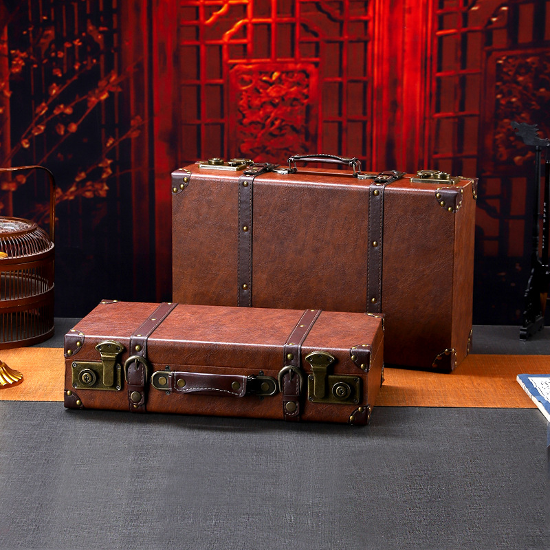 حقيبة خشبية عتيقة متعددة الوظا - مراجعة Retro Vintage Trunk Suitcase وسعره