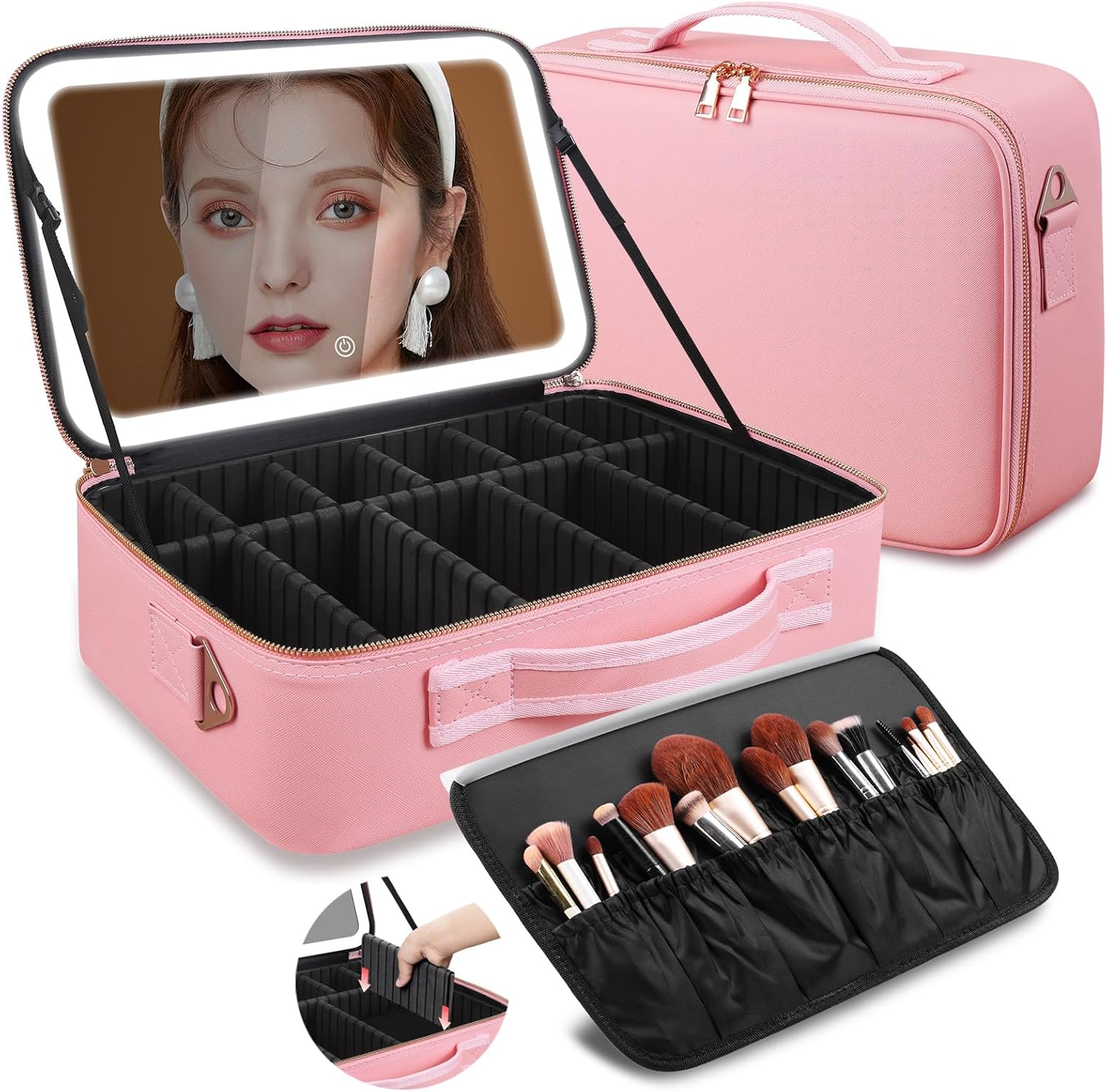 حقيبة مكياج كبيرة السعة 15''×1 - مراجعة Cosmetic Bags وسعره