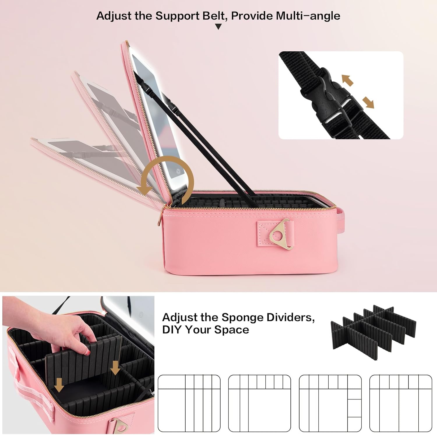 حقيبة مكياج كبيرة السعة 15''×1 - مراجعة Cosmetic Bags وسعره
