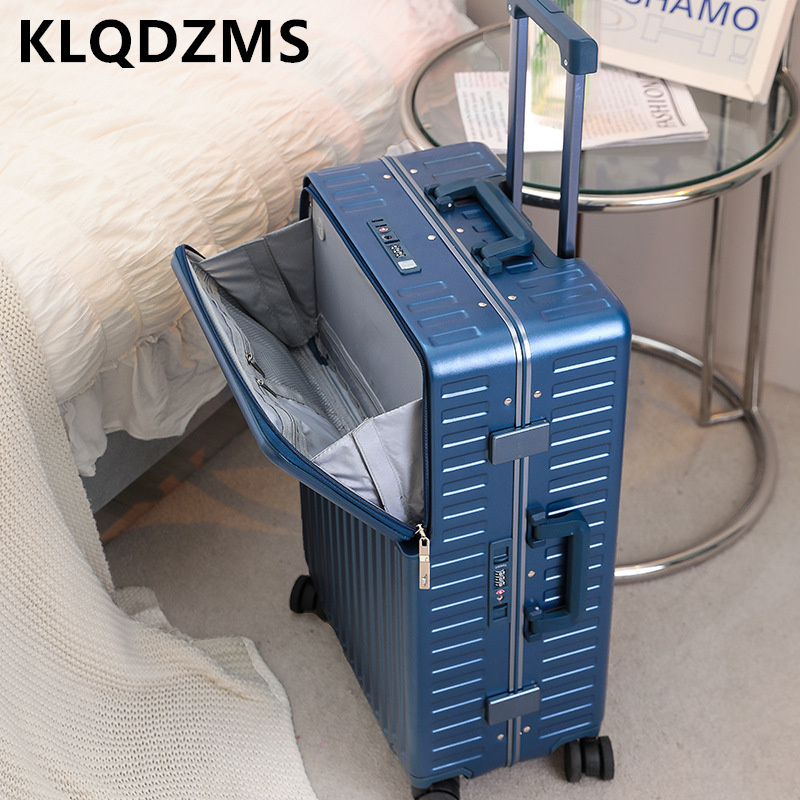 حقيبة سفر محمولة من KLQDZMS بف - مراجعة Front Opening Laptop Luggage 24 Inch وسعره